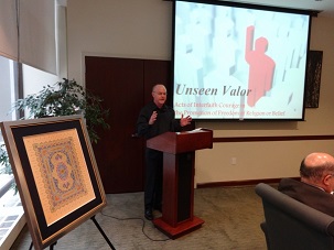 M. William Vendley, le secrétaire général de Religions pour la paix, s’exprimant à Unseen Valor : Acts of Interfaith Courage in the Promotion of Freedom of Religion or Belief (Valeur invisible : actes de courage interreligieux dans la promotion de la liberté de religion ou de la croyance), évènement qui s’est tenu le 15 mai 2014 au bureau de la Communauté internationale bahá’íe à New York.